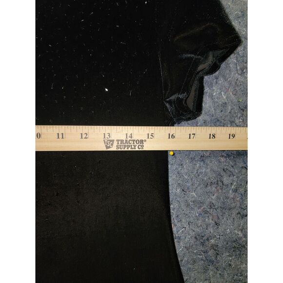 J. R.‎ NITES BY CALIENDO DRESS BLACK VALVET MADE IN MACAU - Picture 3 of 8